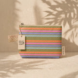 Enjoy The View - Small Pouch 22cm (8.5)" | Waterproof Bag | Retro Stripe