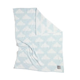 Living Textiles - Chenille Blanket - Blue Clouds