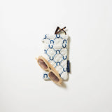 Project Ten - Double Glasses Case – Navy Horseshoe
