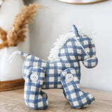 Alimrose - Jointed Pony 22cm Chambray Check