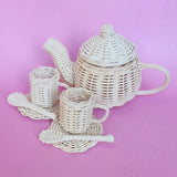 SALLI COLLECTIVE - Dolls Sized Rattan Tea Set