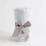 Living Textiles - Chenille Blanket - Checkered Blue