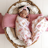 Snuggle Hunny - Jersey Wrap & Topknot Set - Boots & Bows