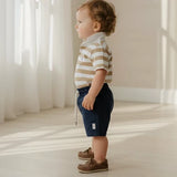 Love Henry - Baby Boys Sonny Short - Navy Linen