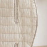 Linen Label - Pram Liner- Stripe Quilt - Oatmeal & Stripe