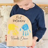 Inspired Wholesale - DIY Hand Print Plaque - Best Daddy