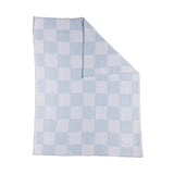 Living Textiles - Chenille Blanket - Checkered Blue