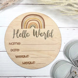 Inspired Wholesale - Birth Announcement Disc - Rainbow
