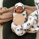 Snuggle Hunny - Trains Organic Muslin Wrap