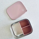 Cuddle Bug & Co - Stainless Steel Bento Box with Silicone Divider Cherry