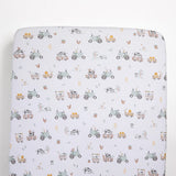 Living Textiles - 2 Pack Cot Fitted Sheets - Tractor Ride