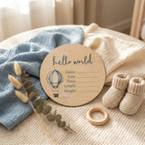 Timber Tinkers - Hot Air Balloon Wooden Birth Disc