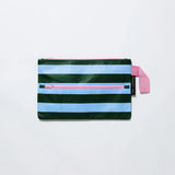 Project Ten - Green Blue Stripe Pencil Case
