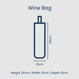 Project Ten - Green Blue Stripe Wine Bag