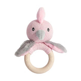 Living Textiles - Ring Rattle - Galah