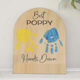 Inspired Wholesale - DIY Hand Print Plaque - Best Daddy