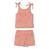Wilson & Frenchy - Petal Pink Organic Knitted Pointelle Set