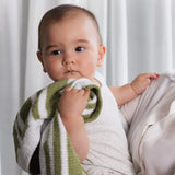 Living Textiles - Chenille Blanket - Stripes Sage