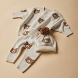 Wilson & Frenchy - Beary Cute Organic Knitted Jacquard Legging