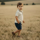Love Henry - Boys Sonny Shorts - Navy Linen