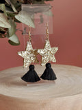 Foxie Collective - Star Dust Dangles | Gold Sparkle + Black