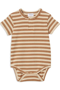 Milky - Baby Boys - Natural Stripe Bubbysuit