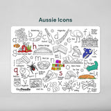 HeyDoodle - Aussie Icons Classic Colouring & Doodle Mat