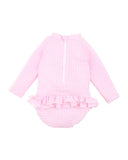 Minihaha - PINK GINGHAM LS SUNSUIT