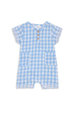 Milky - Blue Check Romper