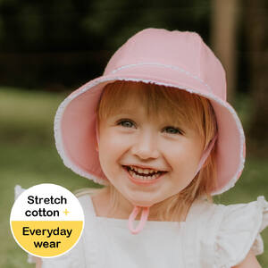 Bedhead - Toddler Bucket Hat - Blush Ruffle Trim