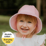 Bedhead - Toddler Bucket Hat - Blush Ruffle Trim