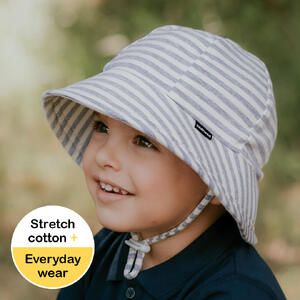 Bedhead - Toddler Bucket Sun Hat - Grey Stripe