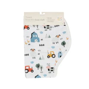 All4Ella - Burp Cloth - Barnyard 2pk