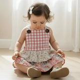 Love Henry - Baby Girls Frilly Playsuit - Pretty Blossom
