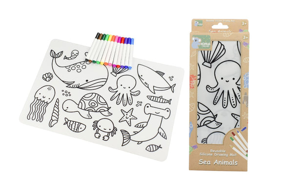 Eleganter - REUSABLE SILICONE DRAWING MAT-SEA ANIMALS