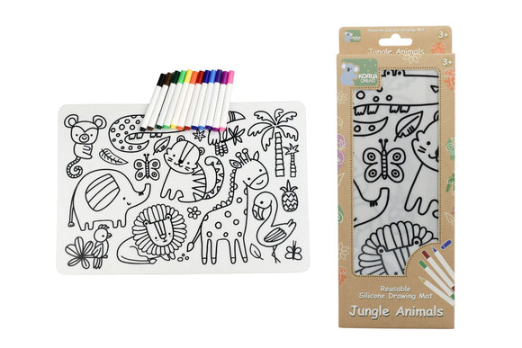 Eleganter - REUSABLE SILICONE DRAWING MAT-JUNGLE ANIMALS