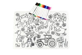Eleganter - REUSABLE SILICONE DRAWING MAT- FARM ANIMALS
