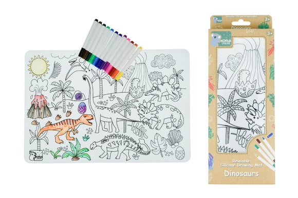 Eleganter - REUSABLE SILICONE DRAWING MAT- DINOSAURS