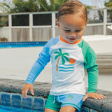 Crywolf - BABY RASH VEST Seaside Colourblock