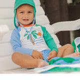 Crywolf - BABY RASH VEST Seaside Colourblock