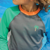 Crywolf - LONG SLEEVE RASH VEST Seaside Colourblock