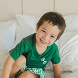 Crywolf - SHORT SLEEVE SLEEP SET Sea Green Check