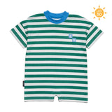 Crywolf - SUN SMART ROMPER Sea Green Stripe