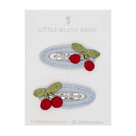 Little Blush Daisy - Crochet Hair Clip | Cherry