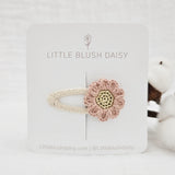 Little Blush Daisy - Crochet Hair Clip - Bloom