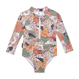 Crywolf - Long Sleeve Swimsuit - Tropical Floral