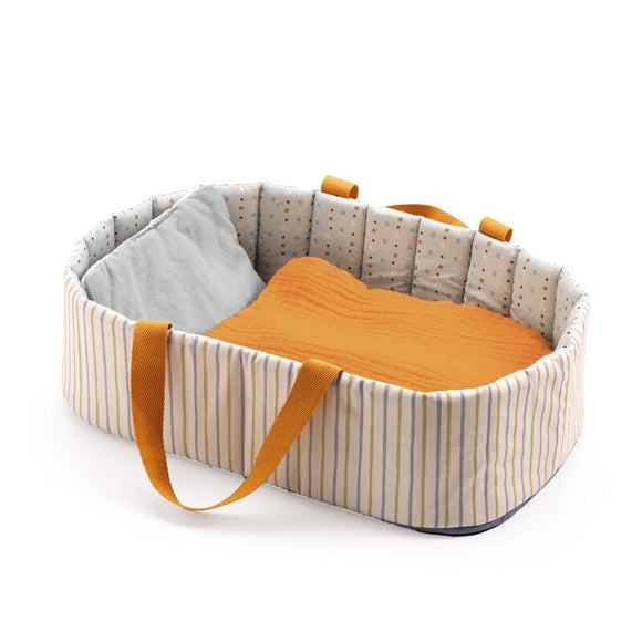 Djeco - Blue Lines Doll Bassinet