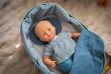 Djeco - Blue Dream Doll Rocking Cradle