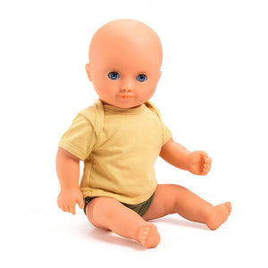 Djeco - 32 cm Baby Boy Olive Pomea Hard Body Doll