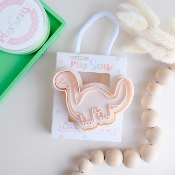 Play Sense - Eco Playdough Stamp - Dinosaurs - Beige - Brachiosaurus